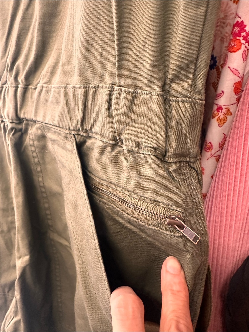 Duluth new w/o tags Olive Green Utility Sleeveless Jumpsuit - Picture 7 of 14